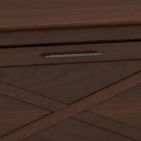 Cherry Brown Writing Desk and Lateral File Cabinet Combo - Key West-5