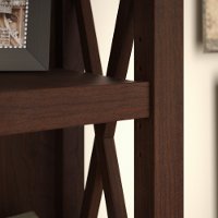 Brown Writing Desk, Lateral File Cabinet, and Bookshelf Combo - Key West-4