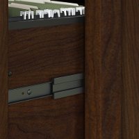 Cherry Brown Computer Desk and Lateral File Cabinet Combo - Key West-6