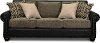 Rustic Traditional Black and Brown Sofa - Marksman