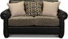 Rustic Traditional Black and Brown Loveseat - Marksman