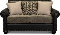 Rustic Traditional Black and Brown Loveseat - Marksman