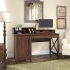 Cherry Brown Computer Desk with Desktop Organizers - Key West