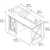 Cherry Brown Computer Desk with Desktop Organizers - Key West-8