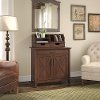 Cherry Brown Laptop Storage Desk with Desktop Organizer - Key West