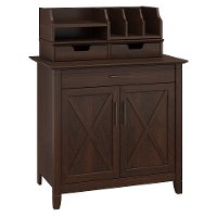 Cherry Brown Laptop Storage Desk with Desktop Organizer - Key West-2