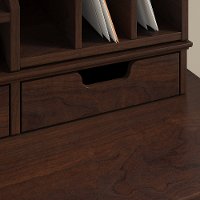 Cherry Brown Laptop Storage Desk with Desktop Organizer - Key West-6