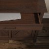 Cherry Brown Bookshelf and Laptop Storage Desk Combo - Key West-4