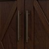 Cherry Brown Bookshelf and Laptop Storage Desk Combo - Key West-5