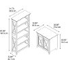 Cherry Brown Bookshelf and Laptop Storage Desk Combo - Key West-8