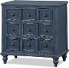 Clearance Rustic Blue Apothecary Nightstand - Laurel Grove
