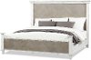 Clearance Rustic White and Dune Two-Tone Queen Bed - Laurel Grove