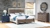 Clearance Rustic 4 Piece Queen Bedroom Set with Blue Nightstand - Laurel Grove