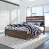 Contemporary Brown King Size Bed - Ventura