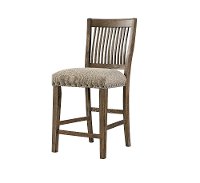 Oak 24 Inch Upholstered Counter Height Stool - Charleston