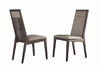 KJMM620/SIDECHAIR Contemporary Rustic Gray Upholstered Dining Chair - Matera