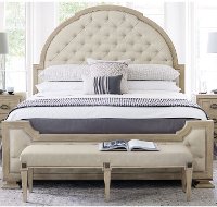 Traditional Sandstone King Upholstered Bed - Santa Barbara