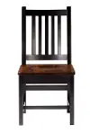 Maple Brown Two-Tone Dining Room Side Chair - Saber