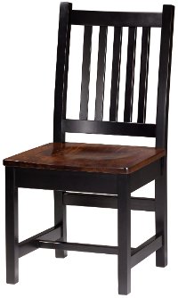 Maple Brown Two-Tone Dining Room Side Chair - Saber-3