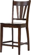 Maple Brown 24 Inch V-Back Counter Height Stool - Larkin