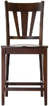 Maple Brown 24 Inch V-Back Counter Height Stool - Larkin-2