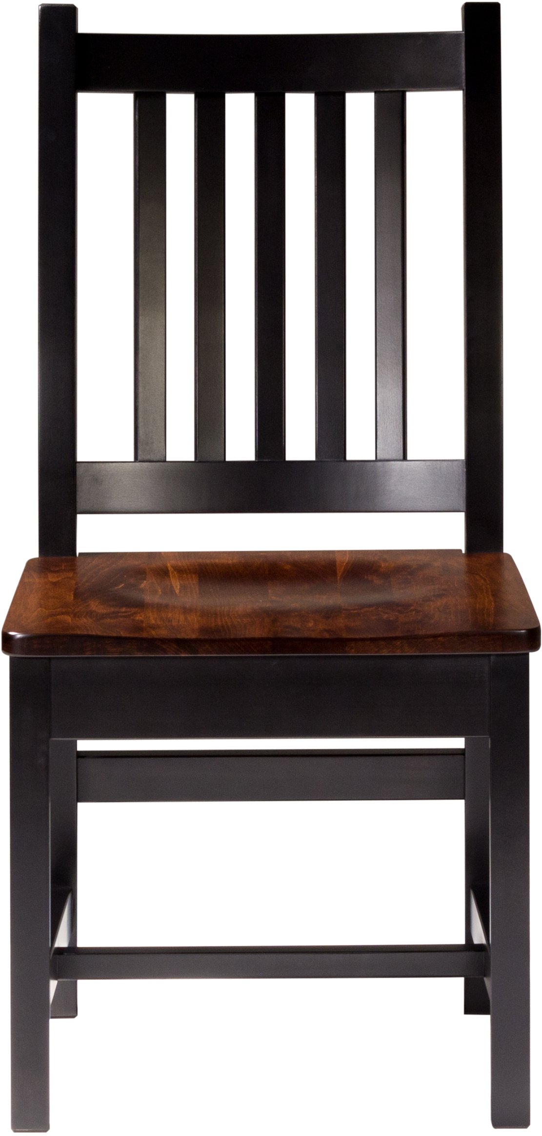 Maple and Black 5 Piece Dining Set with Slat Back Chairs - Saber-3
