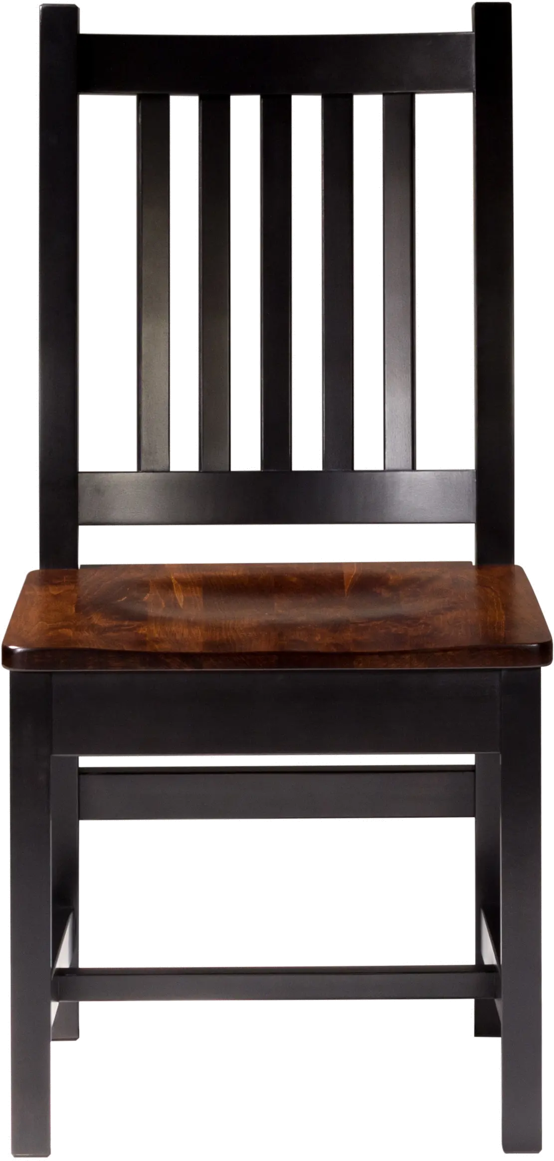 Maple and Black 5 Piece Dining Set with Slat Back Chairs - Saber-3