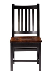 Maple and Black 5 Piece Dining Set with Slat Back Chairs - Saber-3