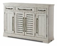 Rustic Chalk White Dining Room Buffet - Coming Home