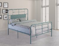 Vintage Green Full Metal Bed - Fairfield