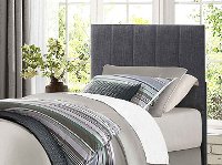 Contemporary Gray Twin Upholstered Headboard - Kelly