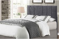 Contemporary Gray Full-Queen Upholstered Headboard - Kelly