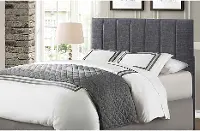 Kelly Gray Full-Queen Upholstered Headboard