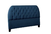 Contemporary Blue Upholstered Queen Headboard - Suzette-2