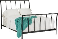 Contemporary Black Queen Metal Bed - Ellington