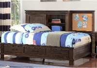 Classic Mission Brown Twin Storage Bed - Tribecca