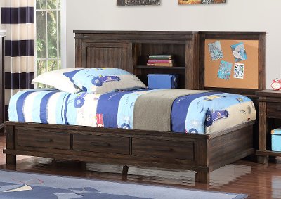 Classic Mission Brown Full Storage Bed - Tribecca