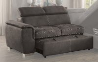 Taupe Sectional Sofa with Pullout Sofa Bed and Right-Side Storage Chaise - Ferriday-3