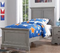 Casual Classic Gray Twin Bed - Tamarack