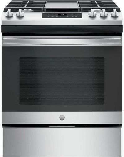 JGSS66SELSS GE 30 Inch Slide In Gas Range - 5.3 cu. ft. Black