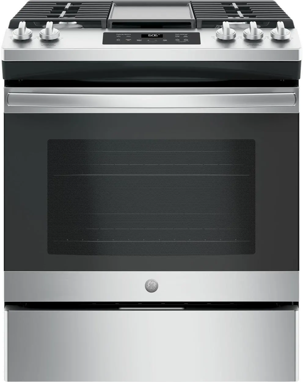 JGSS66SELSS GE 30 Inch Slide In Gas Range - 5.3 cu. ft. Stainless Steel-1