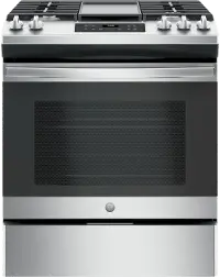 JGSS66SELSS GE 30 Inch Slide In Gas Range - 5.3 cu. ft. Stainless Steel
