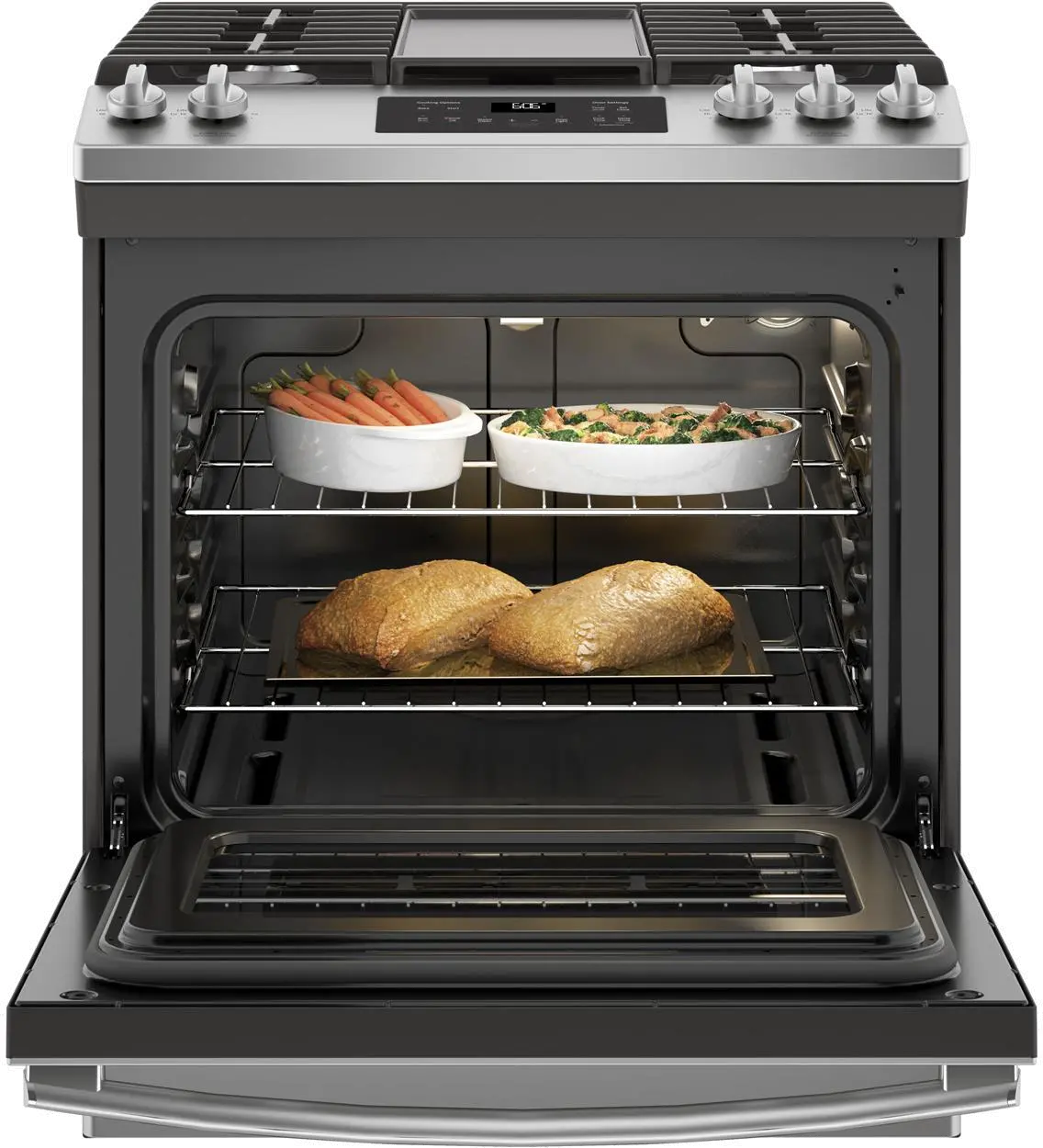 JGSS66SELSS GE 30 Inch Slide In Gas Range - 5.3 cu. ft. Stainless Steel-3
