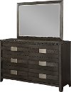 1001-110/DRESSER Contemporary Dark Gray Dresser - Contour