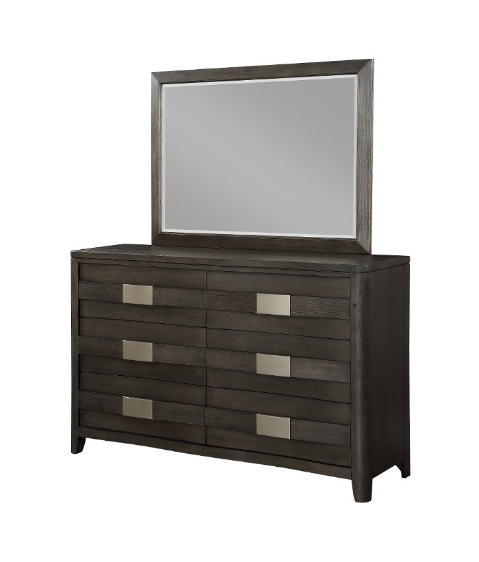 Contemporary Dark Gray Dresser - Contour