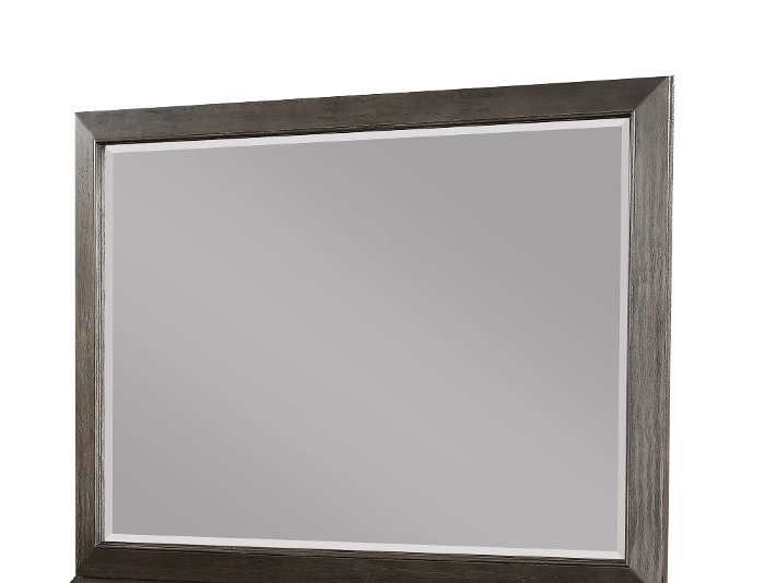 Contemporary Dark Gray Mirror - Contour