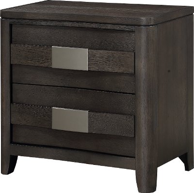 7001-410/NIGHTSTAND Contemporary Dark Gray Nightstand - Contour