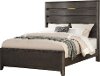 KIT Clearance Contemporary Dark Gray Queen Bed - Contour