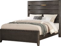 KIT Contemporary Dark Gray Queen Bed - Contour