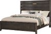 KIT Clearance Contemporary Dark Gray King Size Bed - Contour